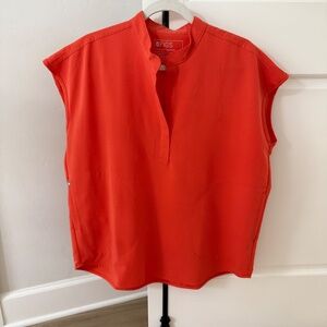 FIGS Rafaela SUNSET ORANGE Oversized Scrub Top - Size Medium